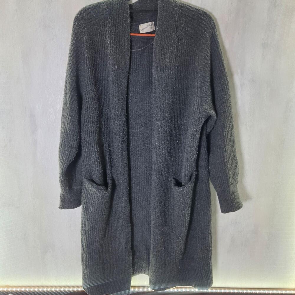 Universal Thread Sweater Womens Small Gray Chunky Knit Open Front Cardigan
